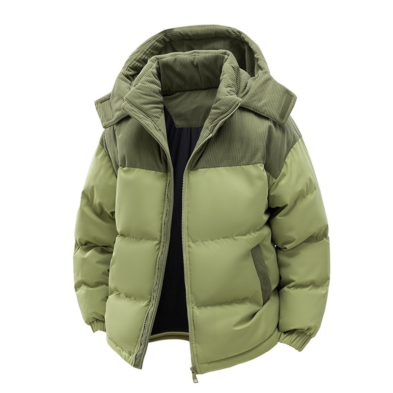 Men New Winter Two Way Wear Cotton Coat Fleece Lined Thickened Warm Cold Proof Trendy Soft Outerwear For Adult Men Daily Outdoor Street And Commute