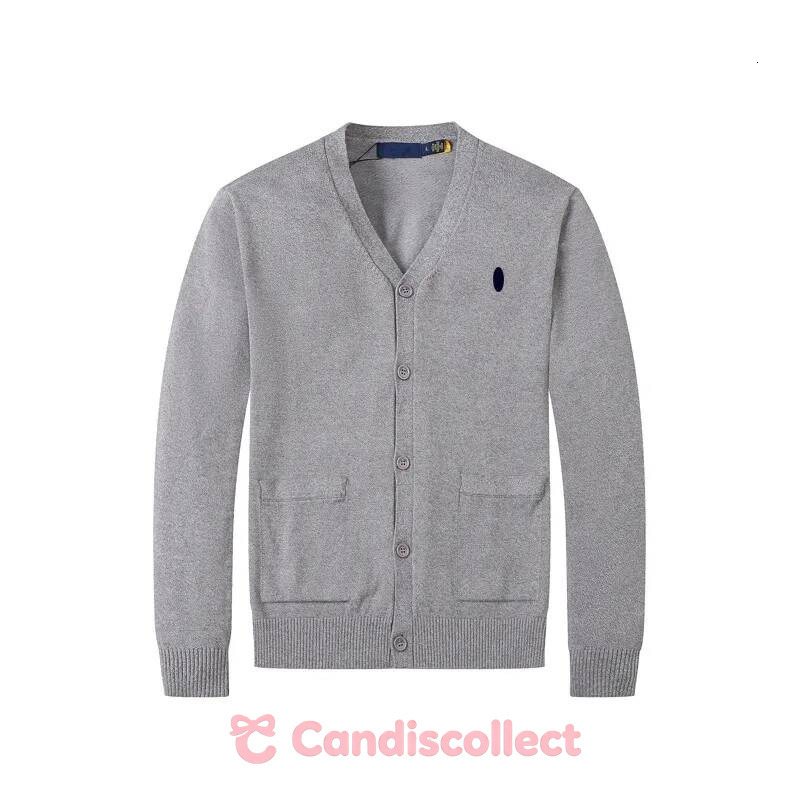 polo Men's Sweaters Small Embroidery Knitted Cardigan Cotton Causal Open Front Woolen Jacket Horse Long Sleeved Cashmere polo Sweater polo c98