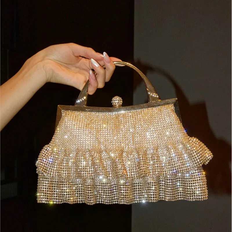 Cross Body Diamond Evening Bag Shiny Purse Handbag For Women Bucket Bag Clutch Purse Evening Banquet Bag Crystal Rhinestone Shoulder Bag H261016