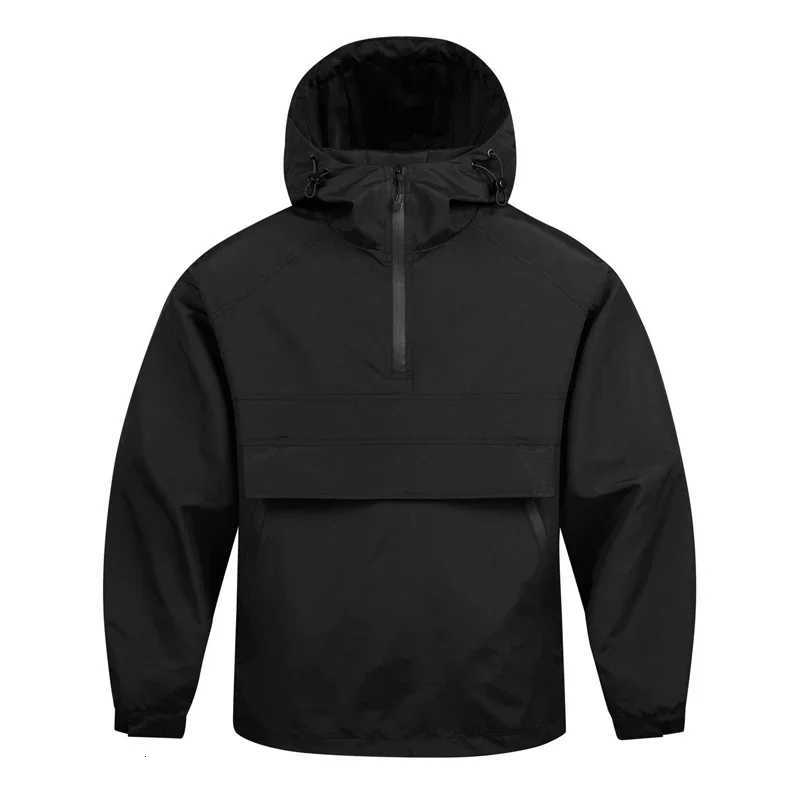 Outdoor Jackets Hoodies Spring Autumn Mens Anorak s Fashion Man Half zip Streetwear Hip Hop Hooded Coats Men Windbreaker Waterproof BomberT261016