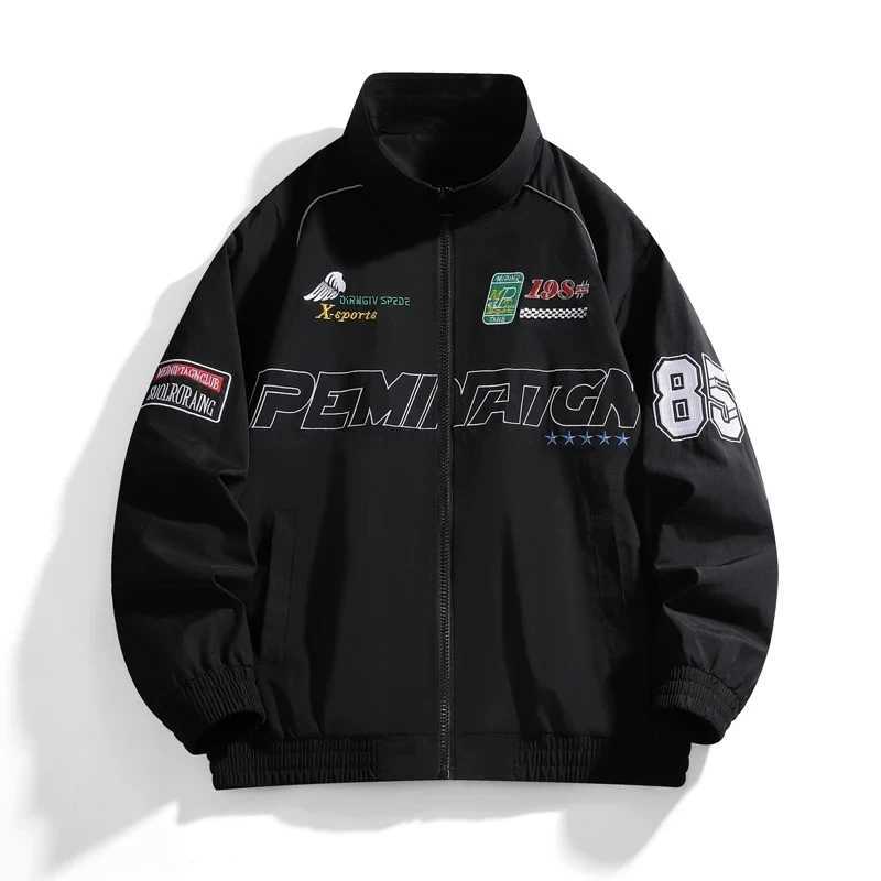 Varsity Men's Men's Jackets New Jacket Vintage Letter Embroidery Street Racer Jackets Men Oversized Baseball Bomber Unisex Streetwear Coat