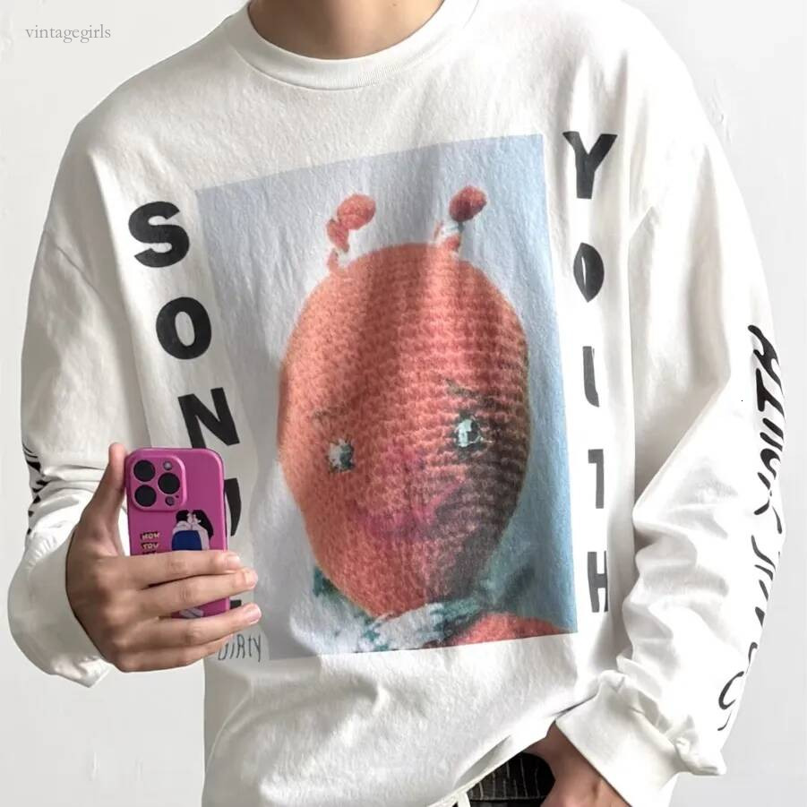 Designer Shirt Men Dirty T Shirt Men Women Long Sleeve Tee Tops T Shirts Autumn Graphic Streetwear Y2k Size S-Xl
