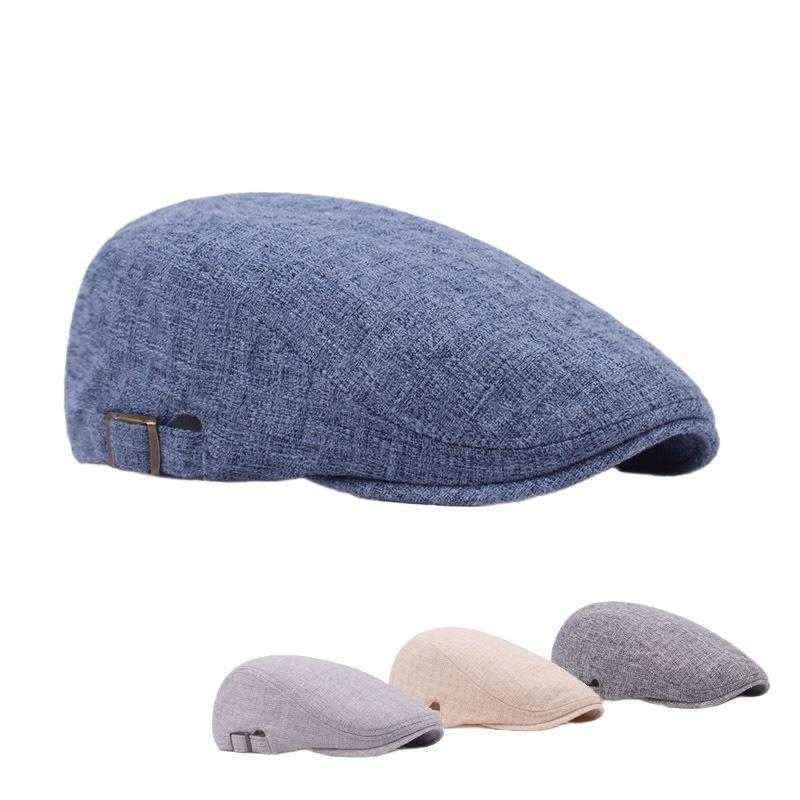 Summer New Thin Double Breasted Beret Fashion Men Vintage Visor Flat Cap Women Hat Berets For Casual Unisex Boina Classic Retro S261016437Z