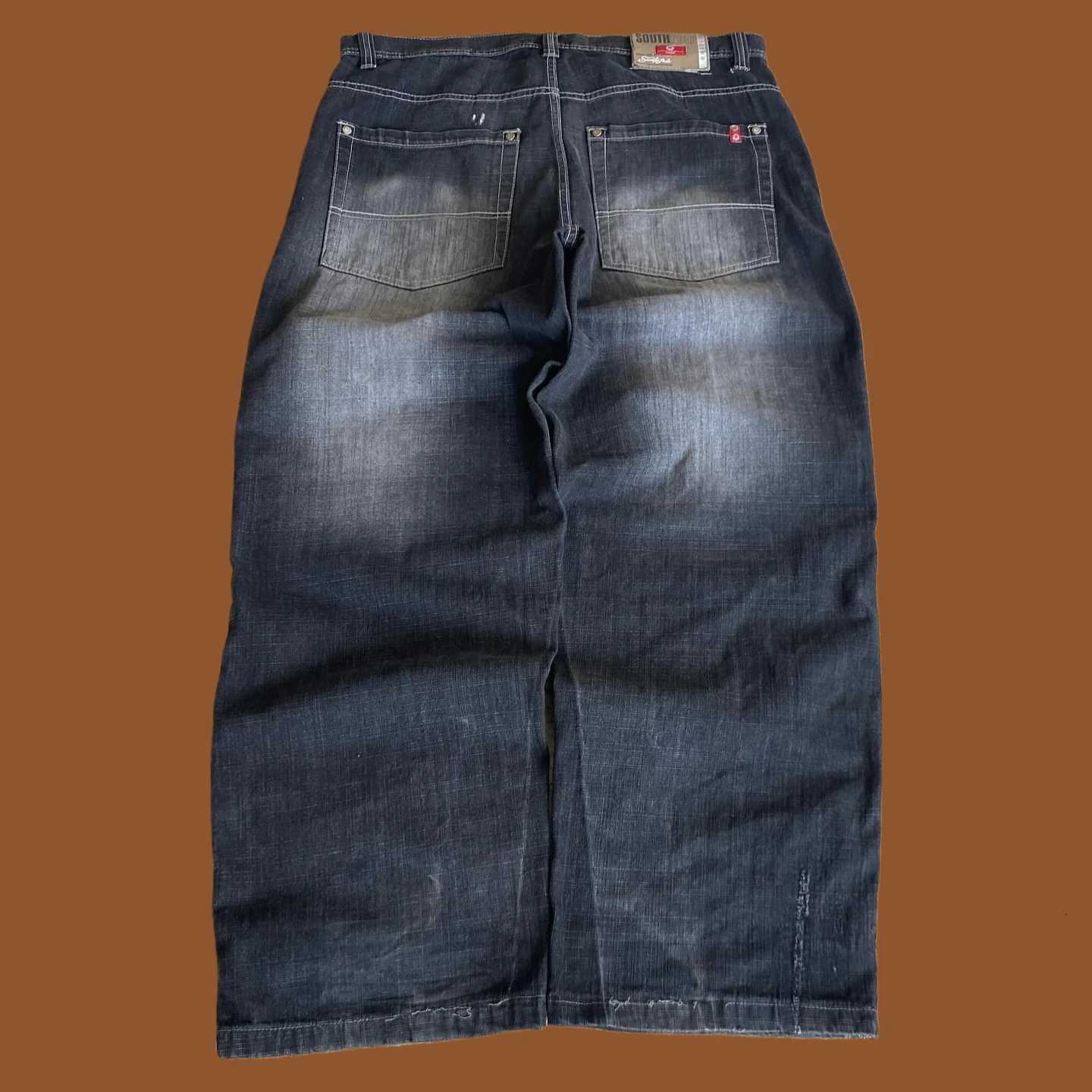 Men's Jeans Y2K New Retro Sell Special Spot Washed Jeans Loose Oversized Wide Leg Pants Street Gothic Harajuku Floor Pants For Men And WomenT26