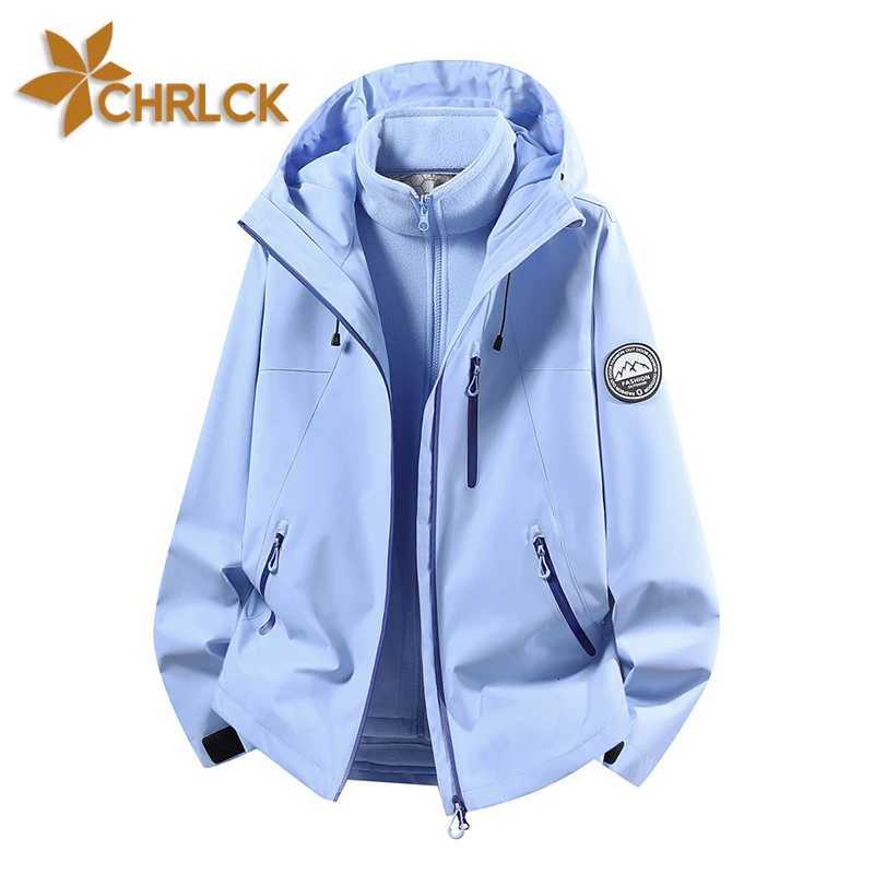 Outdoor Jackets Hoodies CHRLCK Men Women Hiking 3IN1 s Waterproof Fece Windproof Windbreaker Cam Climbing king Outdoor AutumnT261016