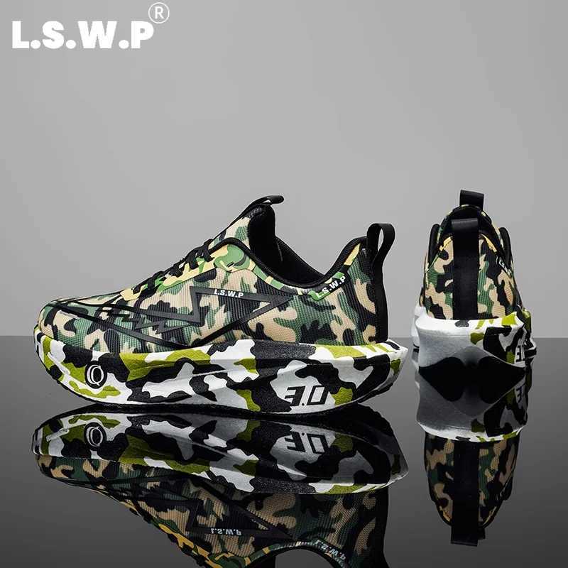 Mens Running Shoes Tennis AllSeason Camouflage Racing Training HighRebound Sports for Men and Women Mesh Breathable NonSlip WearResistant ThickSoled