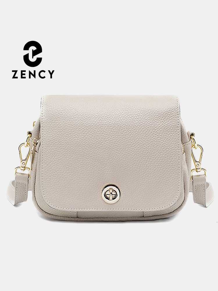 Shoulder Bags Zency Women Genuine Leather Elegant Small Flap Designer Handbag Roomy Crossbody Bag High Quality Hardware Purses Shoulder H261016