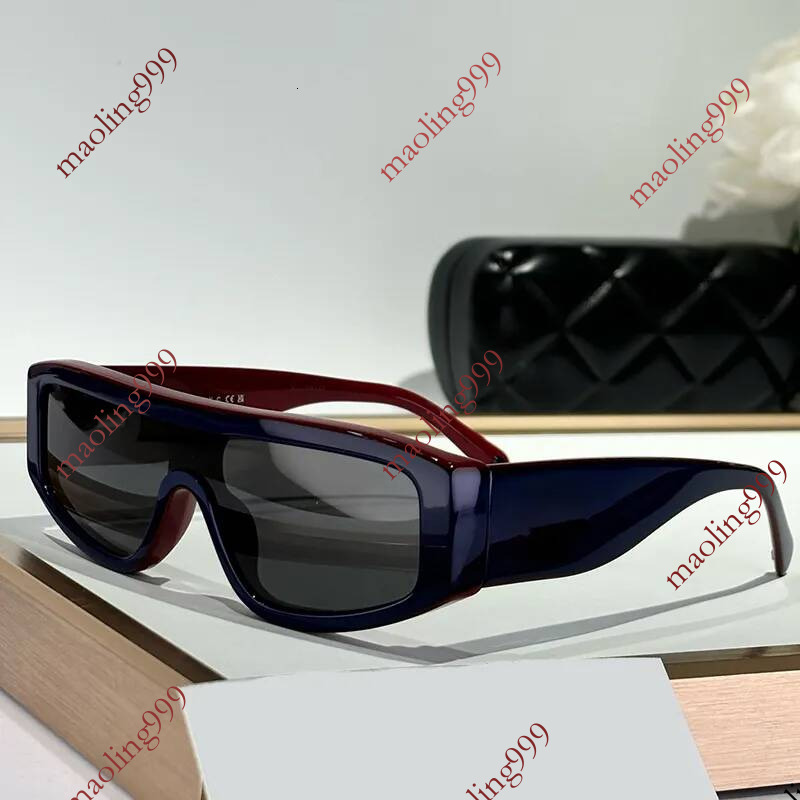 Designer Shield Sunglasses 6057 Burgundy And Navy Blue Rectangle Frame Men Women Luxury Sun Glasses UV400 protection shades