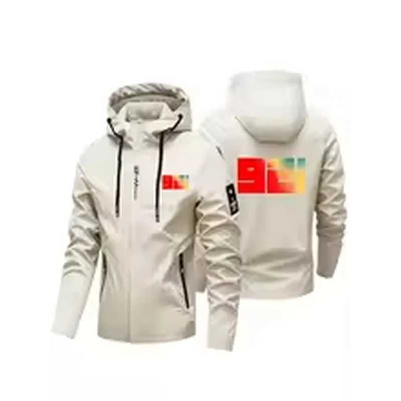 Outdoor Jackets Hoodies Men's Autumn-Winter Windproof Hooded Solid Color Full-Zip Coat with Gradient Digital Print Outdoor Hiking FashionT26101