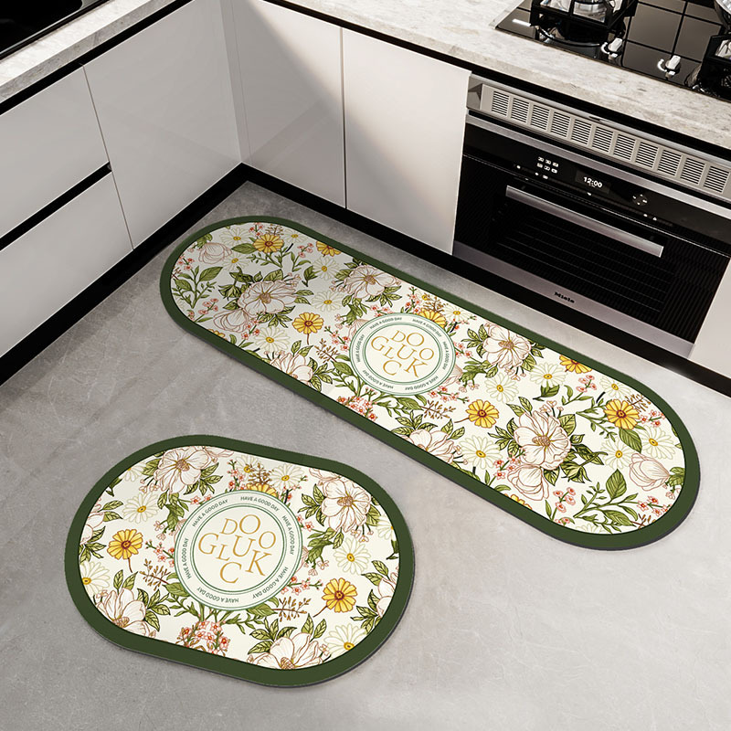Tapis de sol de cuisine absorbant l'huile et à séchage rapide, tapis de table pour vaisselle domestique, tapis antidérapant, tissu technique, nap