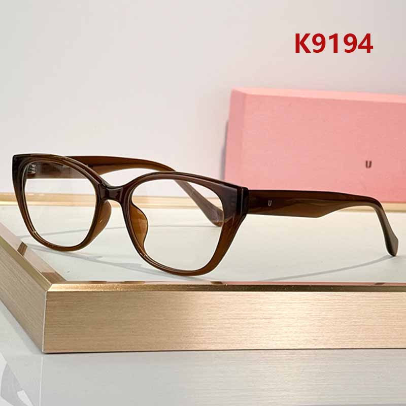 K9194 Retro Cat Eye Optical Eyeglass Frames Women Dark Brown Transparent Full Rim Custom Preion Lenses Fashion Style Office Reading Everyday Wear