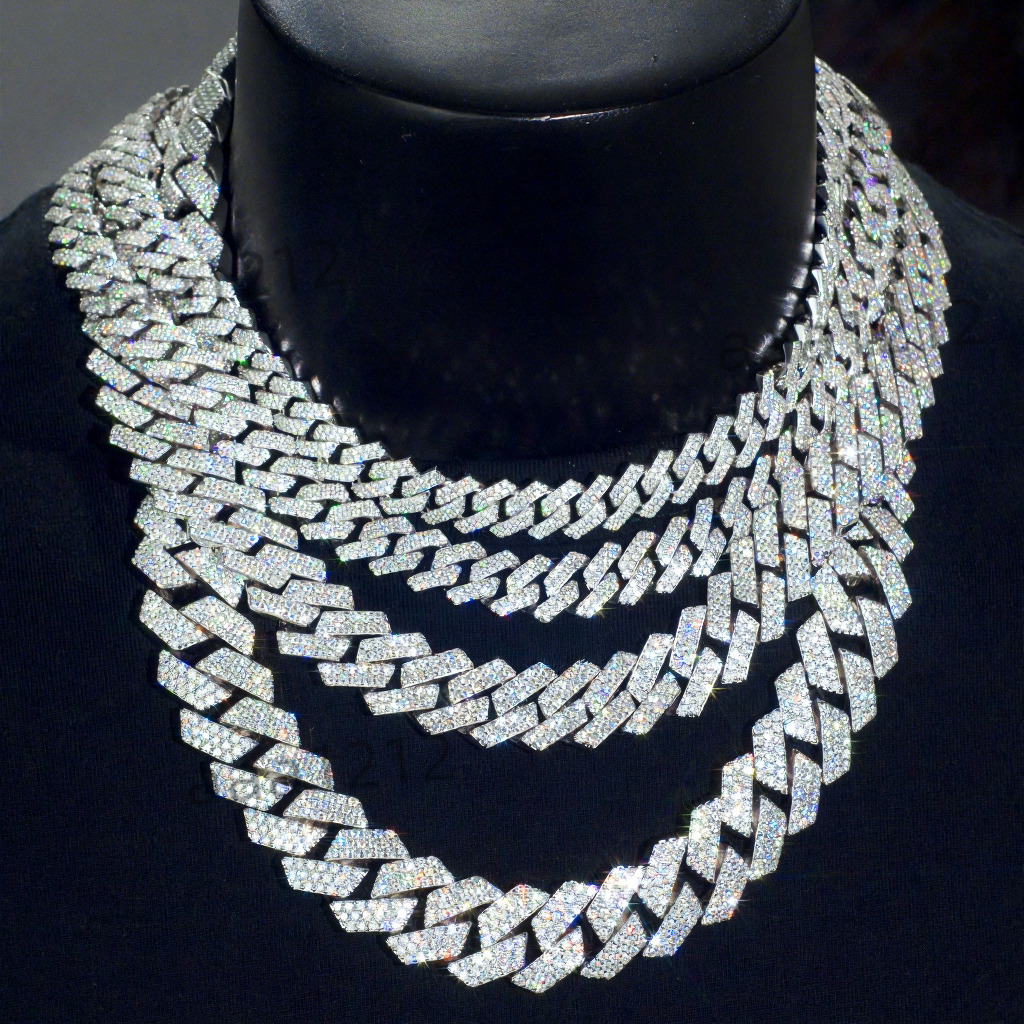 Wholesale 6MM 8MM 10MM 12MM 14MM Vvs Moissanite Cuban Link Bracelet Men Fast Delivery Hip Hop Style Iced Out Diamond Cuban Chain