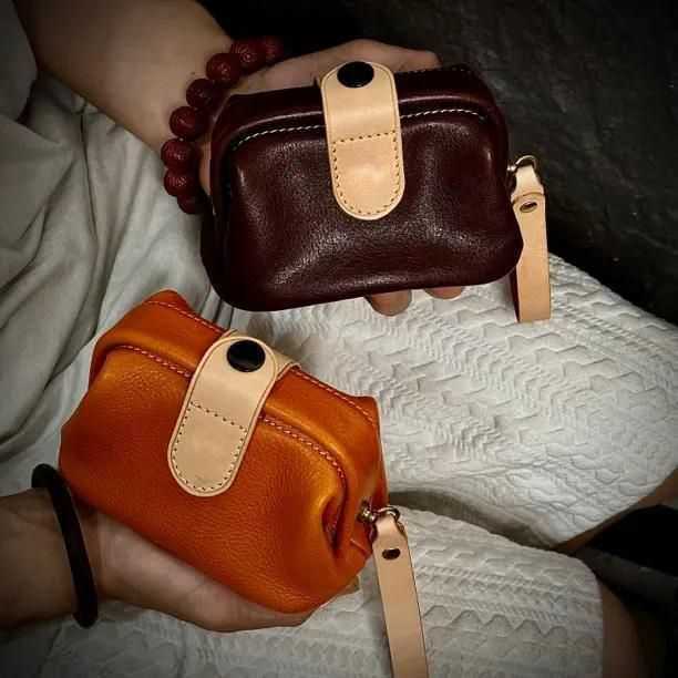 Genuine leather texture storage bag for men handmade doctor's bag PU bag portable storage bag for bracelets suitable for women Q261016