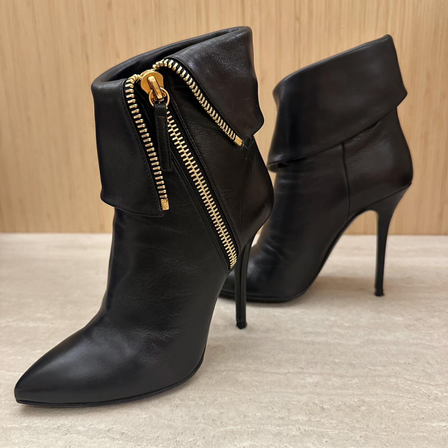 Office Designer Luxury Black Leather Ankle Boot Booties High Heel Stiletto Zipper Fashion Formal Womens Quality Modern Stylish White Grey Red Party