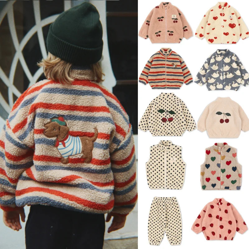 Childrens Jacket 2026 Fall And Winter Fashion Cartoon Cute Girl Cotton Warm Leisure Boys Clothing 261016