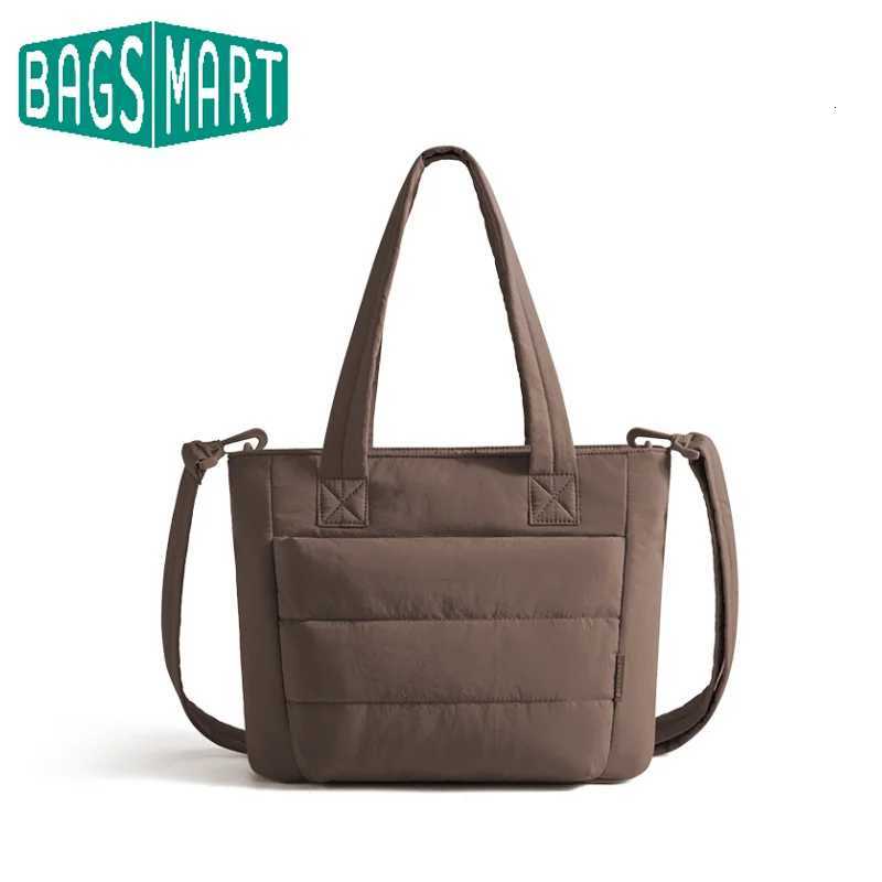 Shoulder Bags BAGSMART Womens Tote Bag Padded Single Shoulder Bag Large Capacity Student College Crossbody Bag Casual Outdoor Handbag H261016
