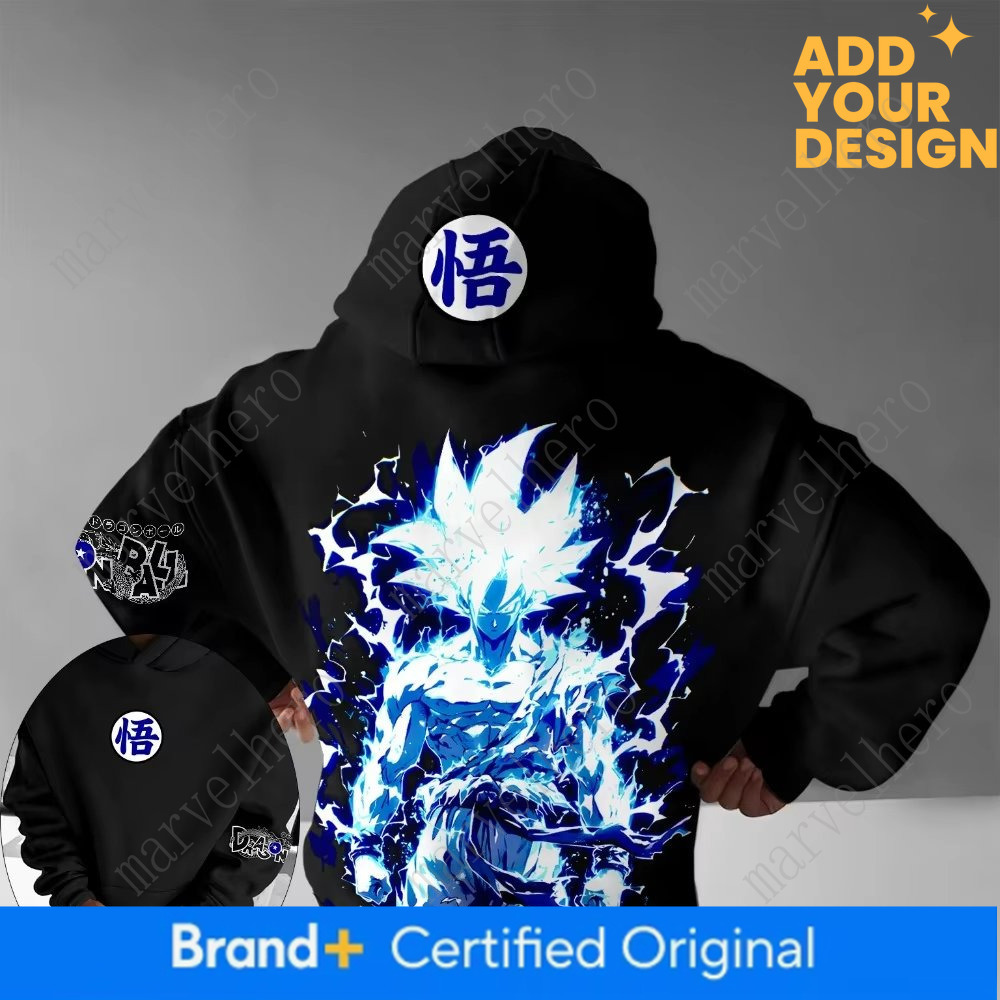 Dragon Ball Hip Hop Large Men S And Women S Autumn Winter New Anime Printed Casual Loose Parent Child Hoodie Top