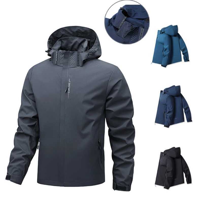 Outdoor Jackets Hoodies Men's Outdoor Mountaineering Windproof Water Repelnt New Top Layer for Climbing Hiking Traveling in Cold WeatherT261016