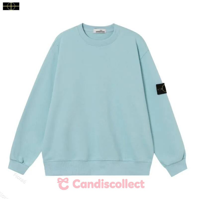 Pull Stone Long Sleeve Designer Brand Compass Badge Jacket Women Sweatshirt Hoodies Sweater Knit Round Neck Solid Color Sweaters Stone Pullover 46A