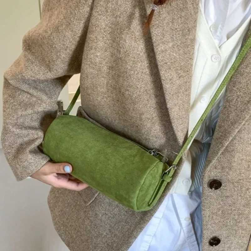 Shoulder Bags Shoulder Bag Suede Pillow Handbag Large Capacity Handbag Slouchy Hobo Bags Candy Color Korean Style Solid Color Tote Bag X261016