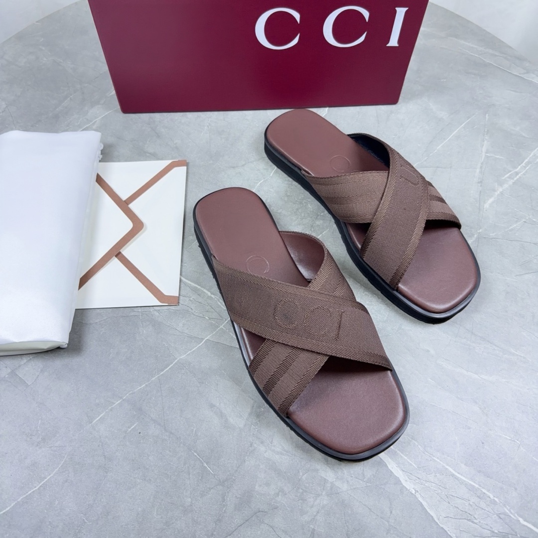Designer Slippers Men women Canvas Double Cross Strap Slide Sandals Summer Interlocking Web Stripe Jacquard Letter Print Soft Flat Beach Shoes Outdo