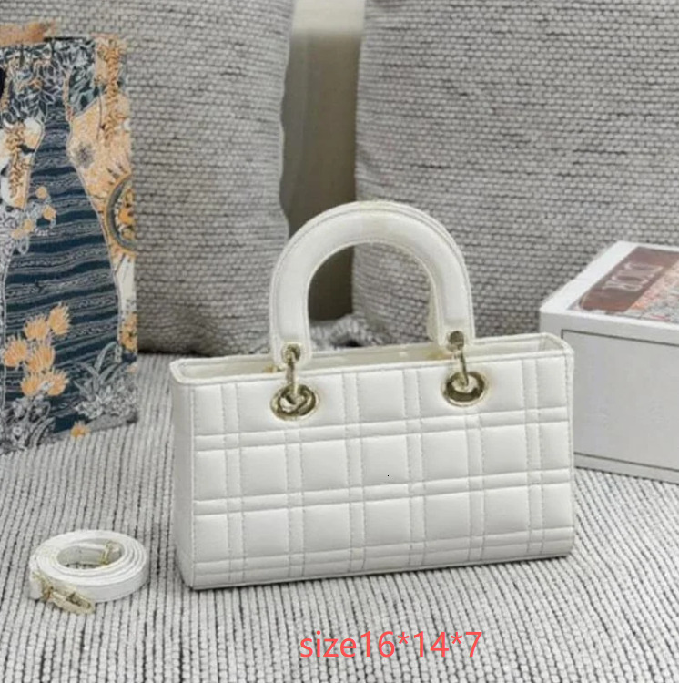 2026 lady d joy luxury designer bag women quilted handbag tote shoulder crossbody purse elegant gold charm top handle strap 3 sizes