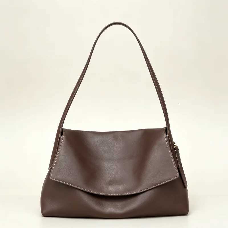 Cross Body Women Minimalist Soft Pu Leather Shoulder Bag Solid Color Flap Underarm Hobo Bag Large Capacity Casual Commute Daily Handbag H261016