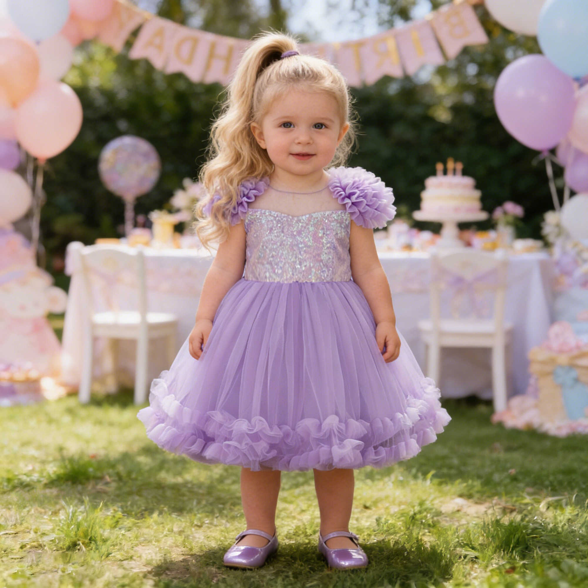 Sequins Toddler Party Baby Girls Dresses Elegant Bow 1st Birthday Princess Prom Dress for Girls Wedding Bridesmaids Evening Gown S261016BOO8