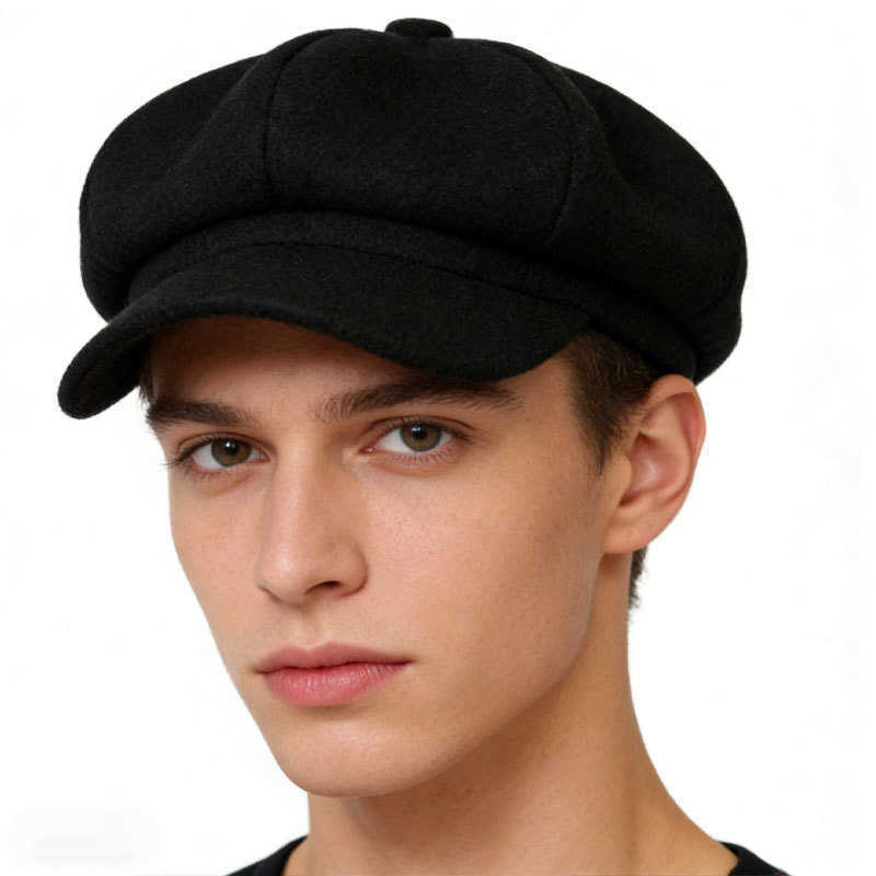 versatile Beret wool octagonal hat new fashion vintage solid color hat S261016KQ8C