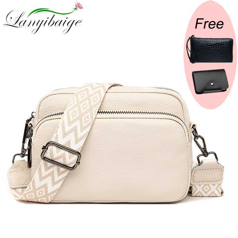 Shoulder Bags Luxury Solid Color Genuine Leather Ladies Messenger Bag 100% Soft Cowhide Shoulder Crossbody Bags For Women 2023 Female Handbags X2610