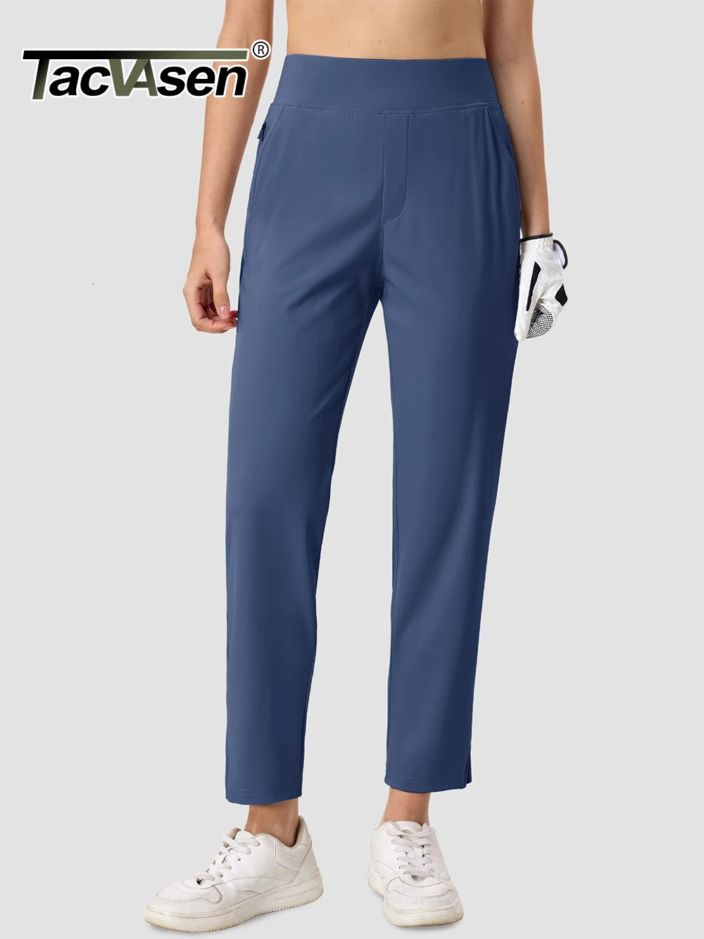 TACVASEN Golf Pants Womens UPF 50 Lightweight Stretch High Waisted Pants Quick Dry Casual Work Trousers Travel Athletic Pants 261015