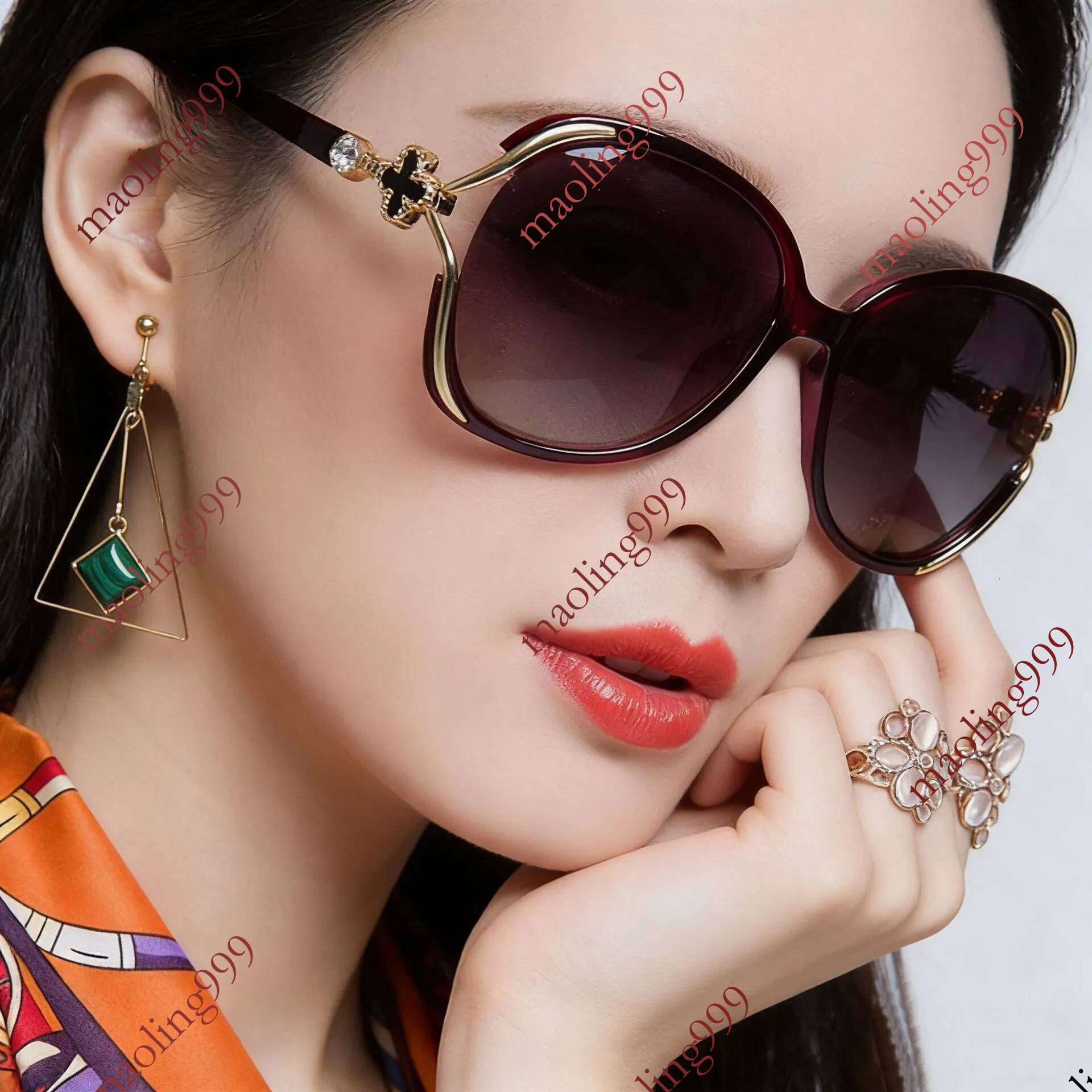 new fourleaf clover sunglasses a highend feel large frame korean style suitable for crossborder ecommerce popular with influencers wholesale