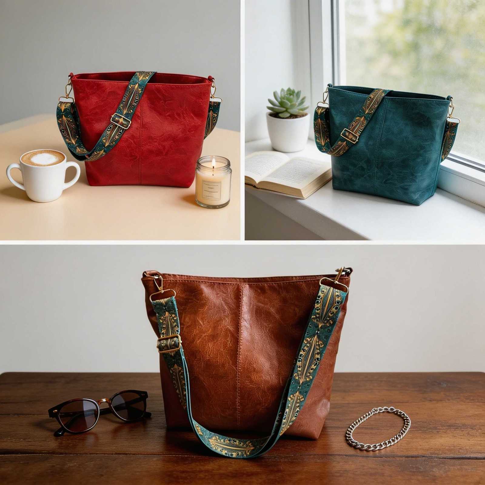Evening Bags Geometric Strap Hobo Bag Large Capacity Crossbody Bag Bohemian Style Women's Style Shoulder Bag For Birthday Gifts H261016