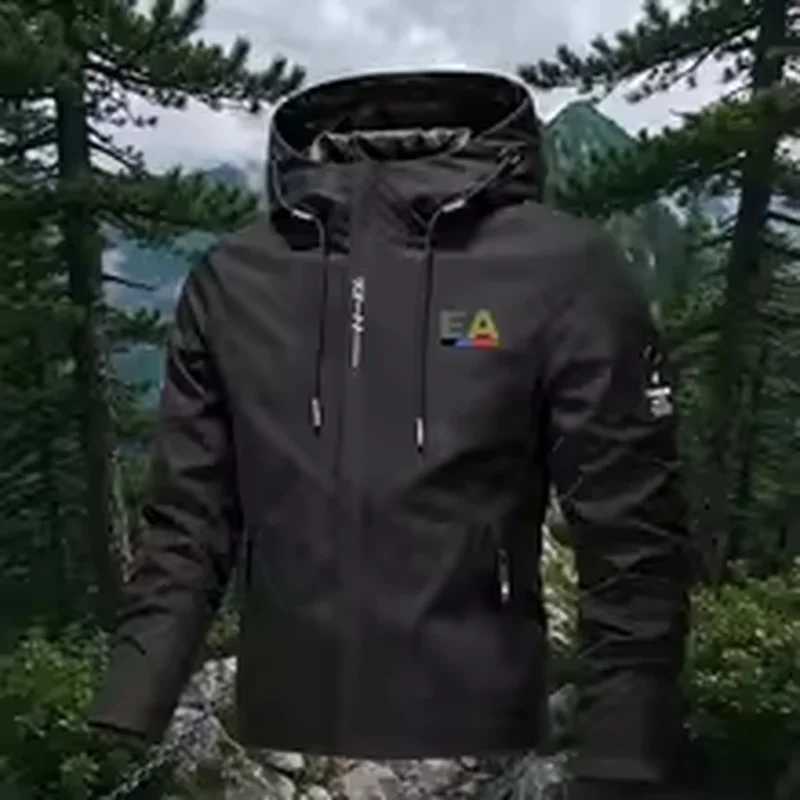 Outdoor Jackets Hoodies 2026 New Men's Waterproof Raincoat Hooded Lightweight Cycling Street Sty Hiking Windproof Outdoor isureT261016