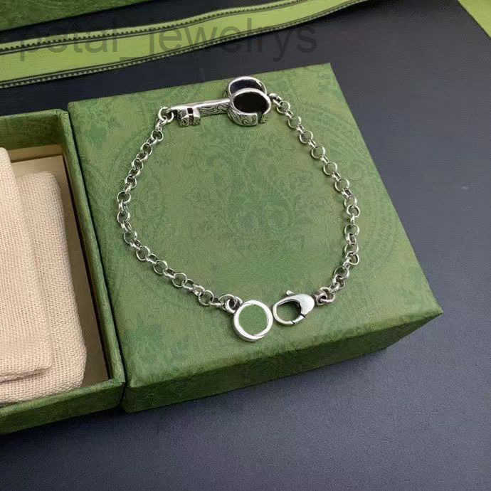 designer Creative double letters men bracelet keys bracelet luxurys friendship solid color thick vintage style plated silver bracelets customized ch