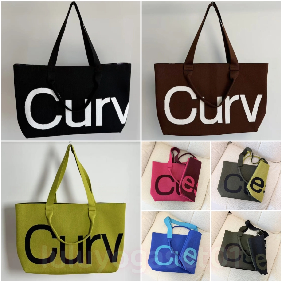 Elegant shoulder curve tote bag 2026 trends luxury beach bags womens curved letter canvas 60CM bolsa designer handbag casual travel A02