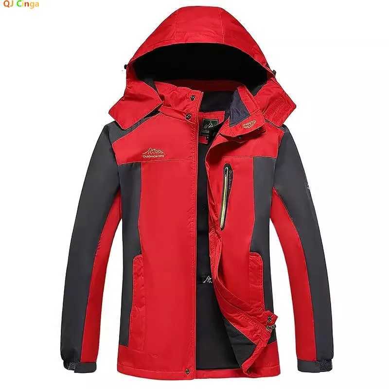 Outdoor Jackets Hoodies 2026 New Outdoor Men's Red Black Waterproof Windproof Breathab with Detachab Hood for Hiking Climbing CamT261016