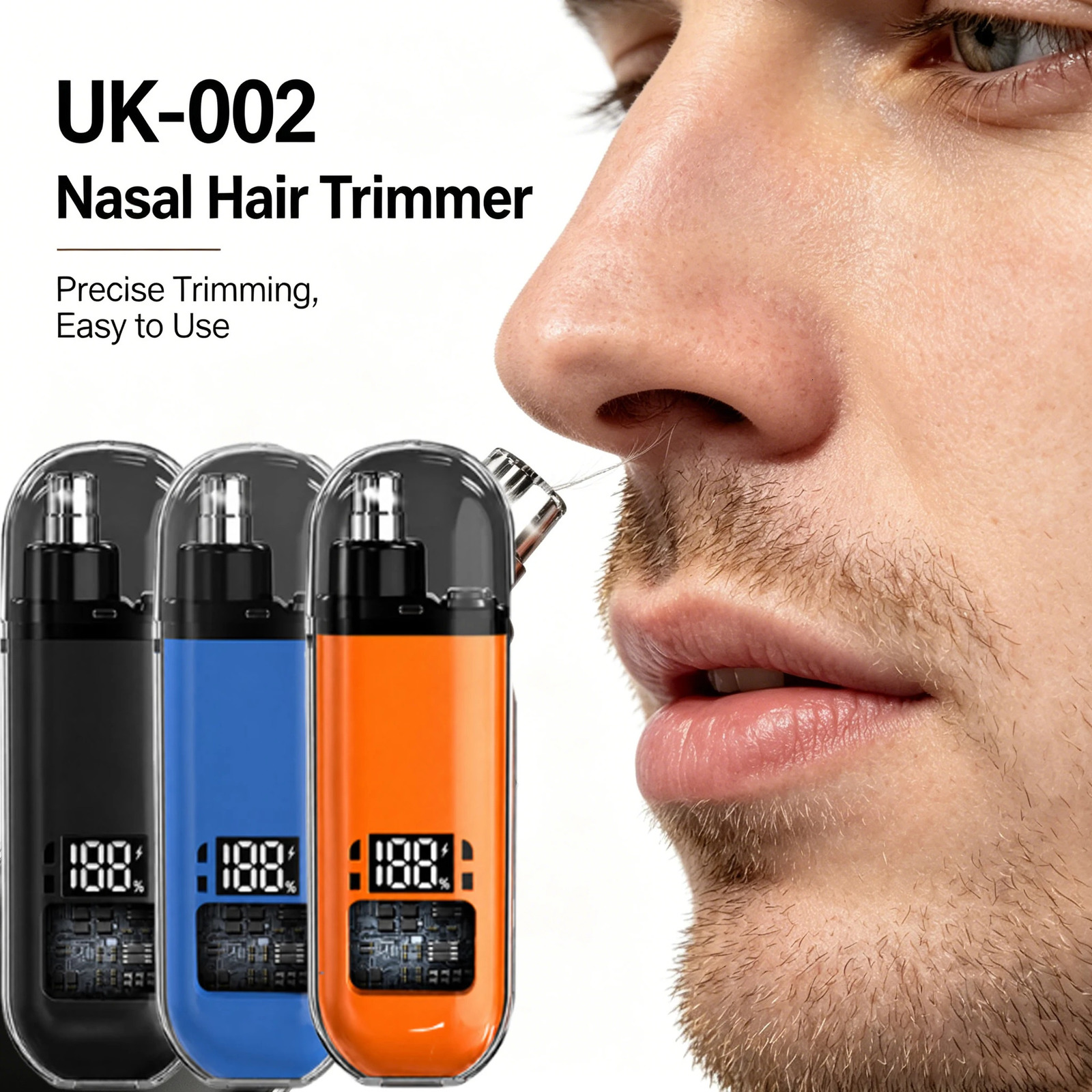 2 In 1 Electric Portable Ear And Nose Hair Trimmer Clipper Professional Painless Portable Eyebrow For Men 261016