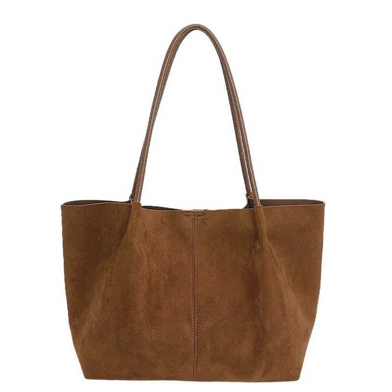 Shoulder Bags Faux Suede Square Shoulder Bag Large Capacity Casual Commute Winter Women's Large Size Tote Solid 2026 New Everyday Work Travel X