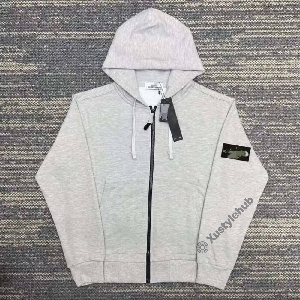 stone Cross Border Designer Clothing Stone Embroidered Unisex Solid Mens Color Casual Sports Hoodie Jacket Compass Sleeve Zipper Sweatshirt Technica