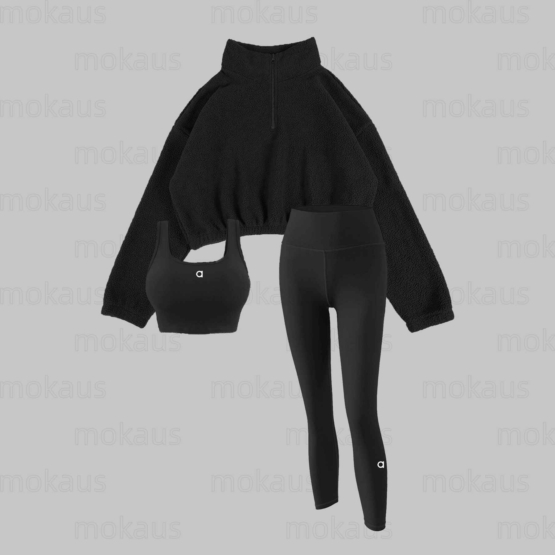 Womens Sports Jackets set Collar Loose Long Sleeves And Warm Fleece Yoga Top Jacket Mountain Climbing And Fitness Sports Suit Outfit for Outdoor Lei