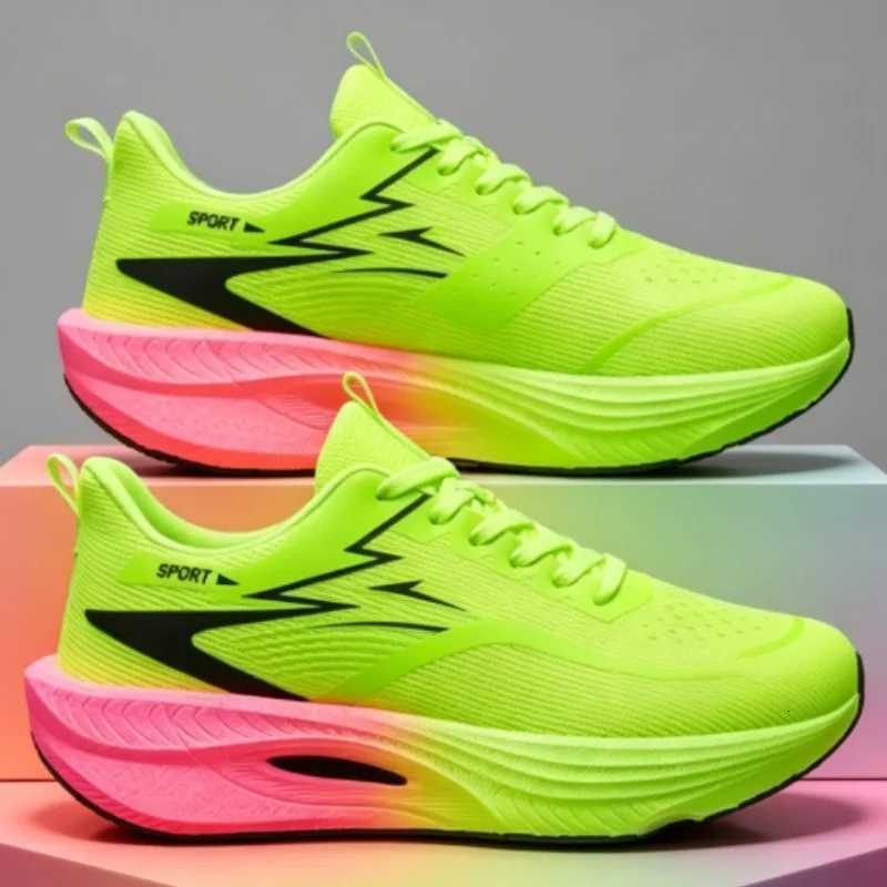 Casual Shoes Marathon Running Shoes Men Sports Stability Carbon Board Breathable Lightweight Comfortable Women's Athletic Speciality Sneakers H
