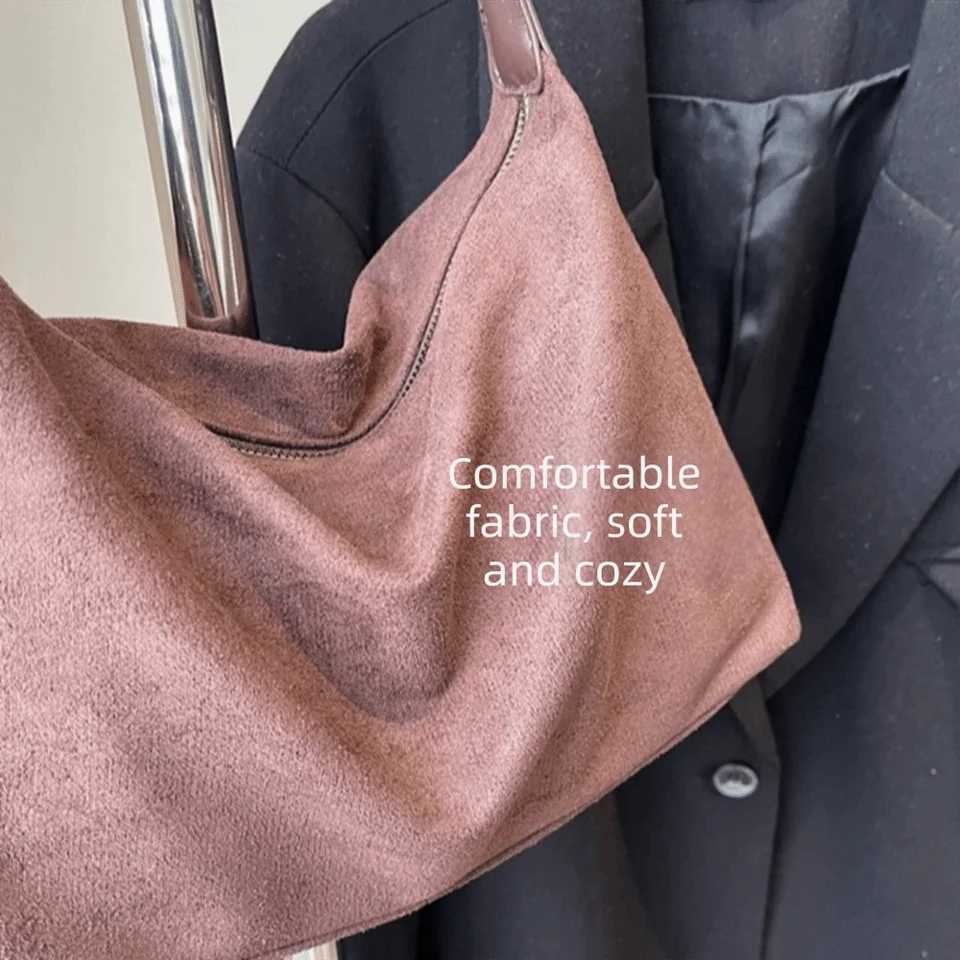 Shoulder Bags Korean Style PU Matte Suede Shoulder Bag Solid Color Large Capacity Pillow Bag Slouchy Crossbody Bag Women X261016