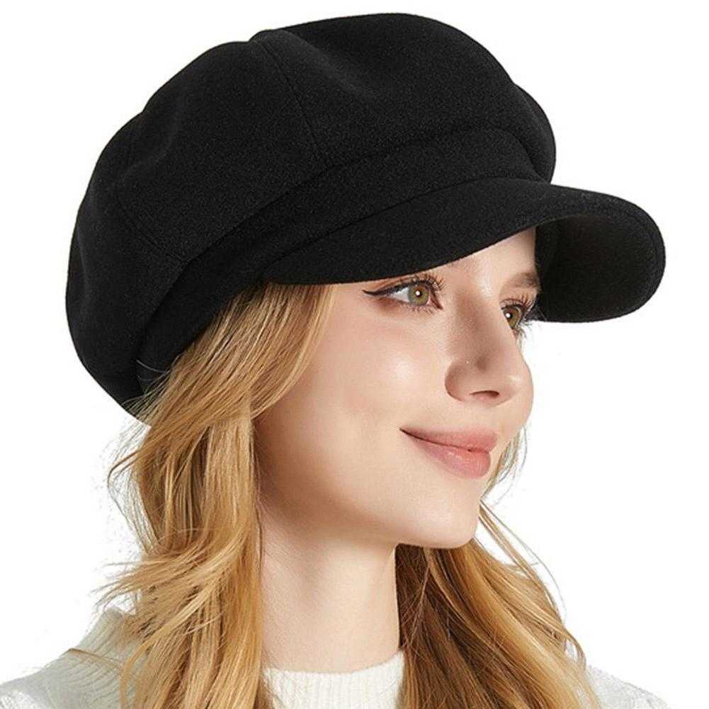 Winter Autumn Hats for Women Solid Plain Octagonal Newsboy Cap Men Ladies Casual Hat Winter Beret Women Painter Caps STALKS261016YK35