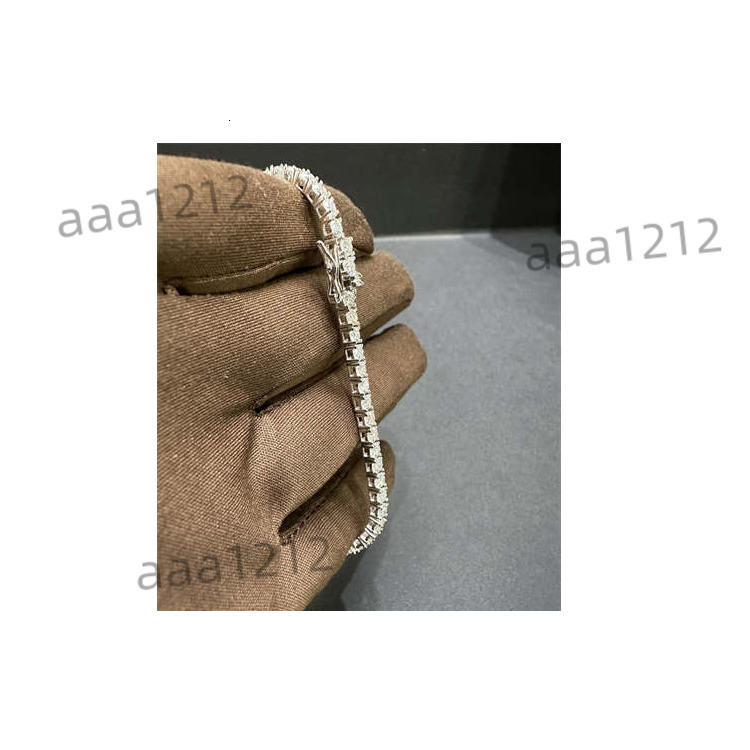 Direct Selling High-quality Modern Popular VVS Moissanite 925 Pure Silver Tennis Chain 3MM 7 Inches