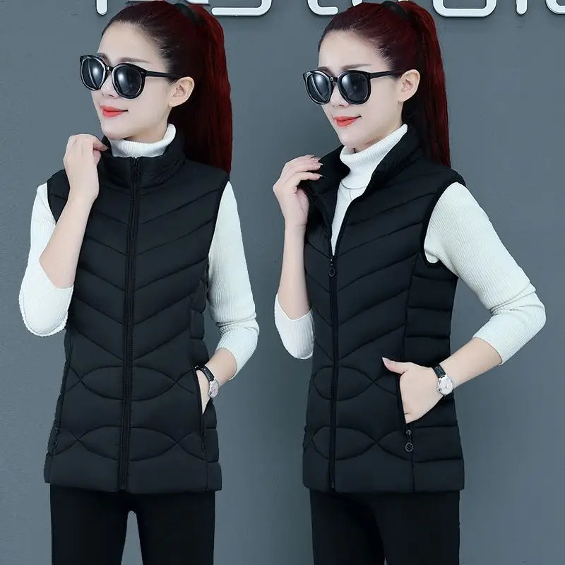 Woman Vest Autumn Winter Warm Down Cotton Vests Female Thick Removable Hooded Waistcoat Women's Sleeveless Jacket Vest Coat 261013