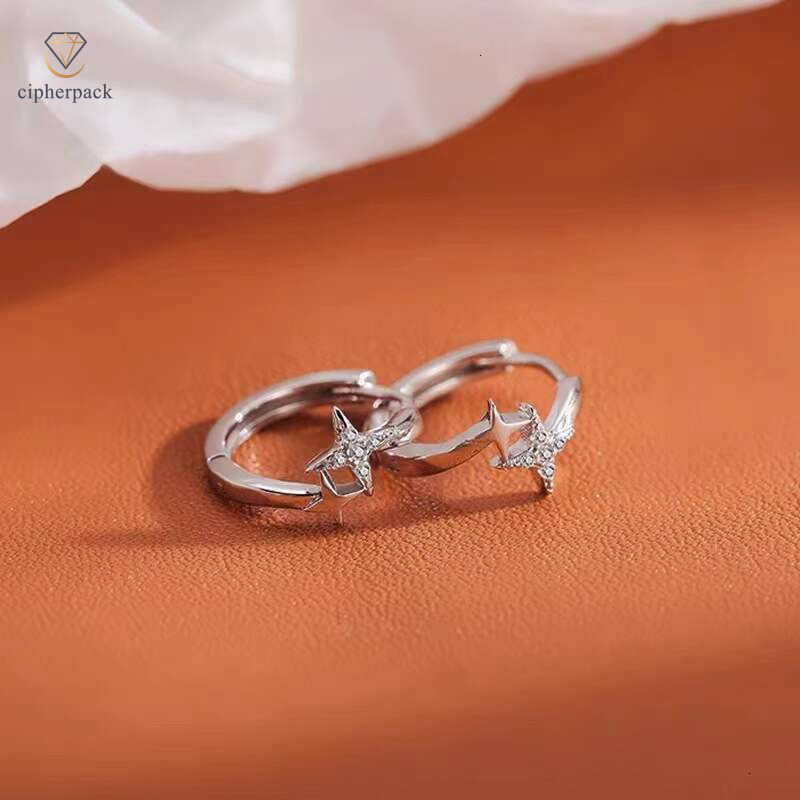 Star-shaped for women, unique design with micro-inlaid diamonds, star-shaped studs, 2026 new model, light luxury high-end spring-summer earrings