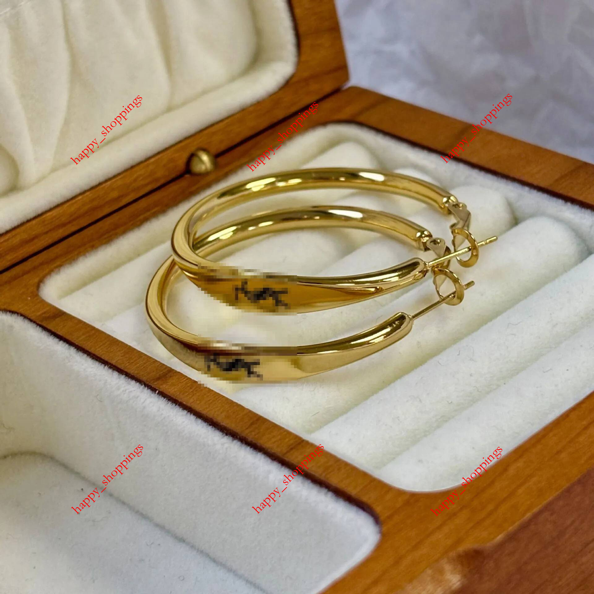 Large circle Loop letter designer earrings Stainless Steel Gold plated Stud 18K Elegant Designer Jewelry for women studs