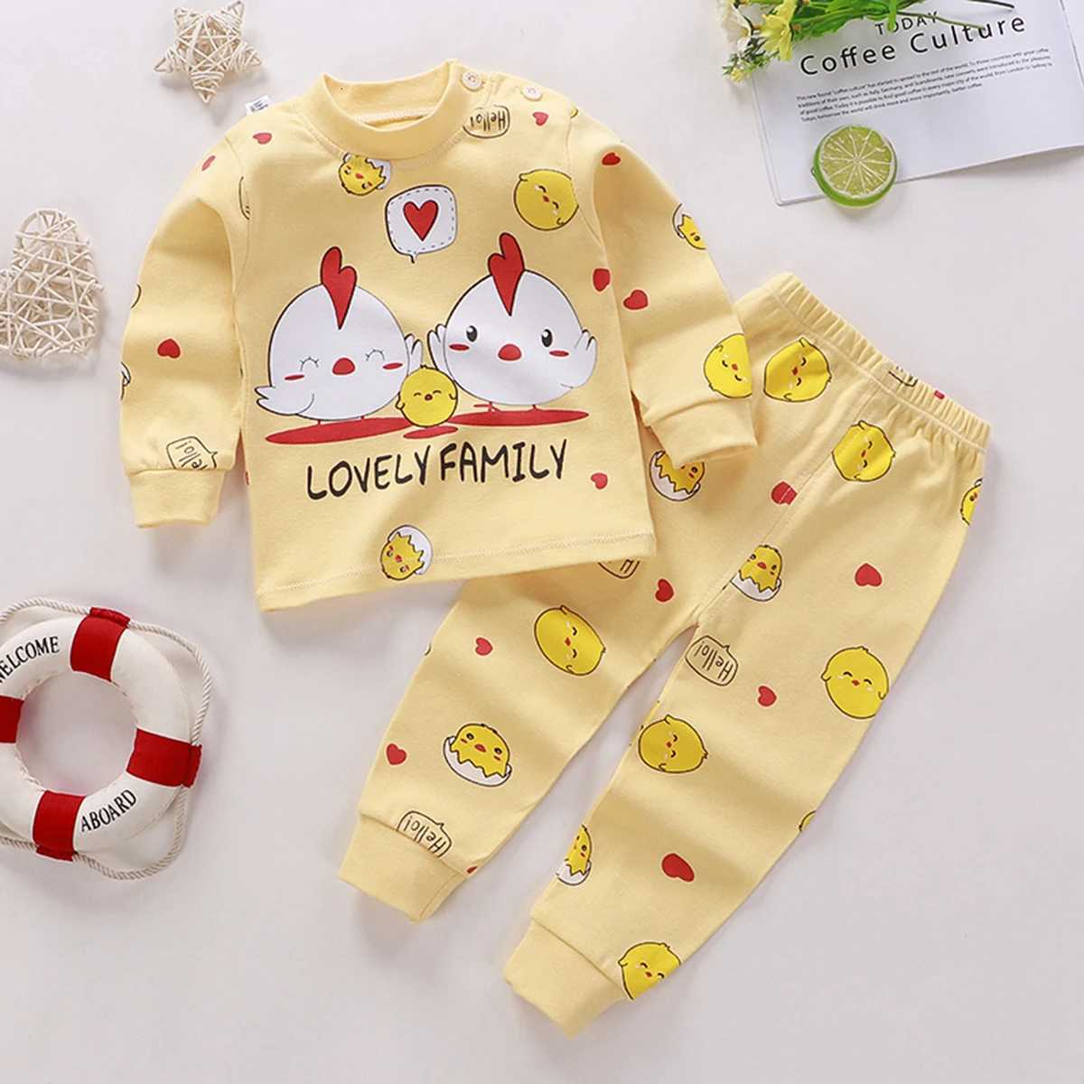 Pajamas Spring Autumn Children's Clothing Sets Boys Spwear Clothes Kids Pajamas Set Baby Girls Cotton PyjamasW261019