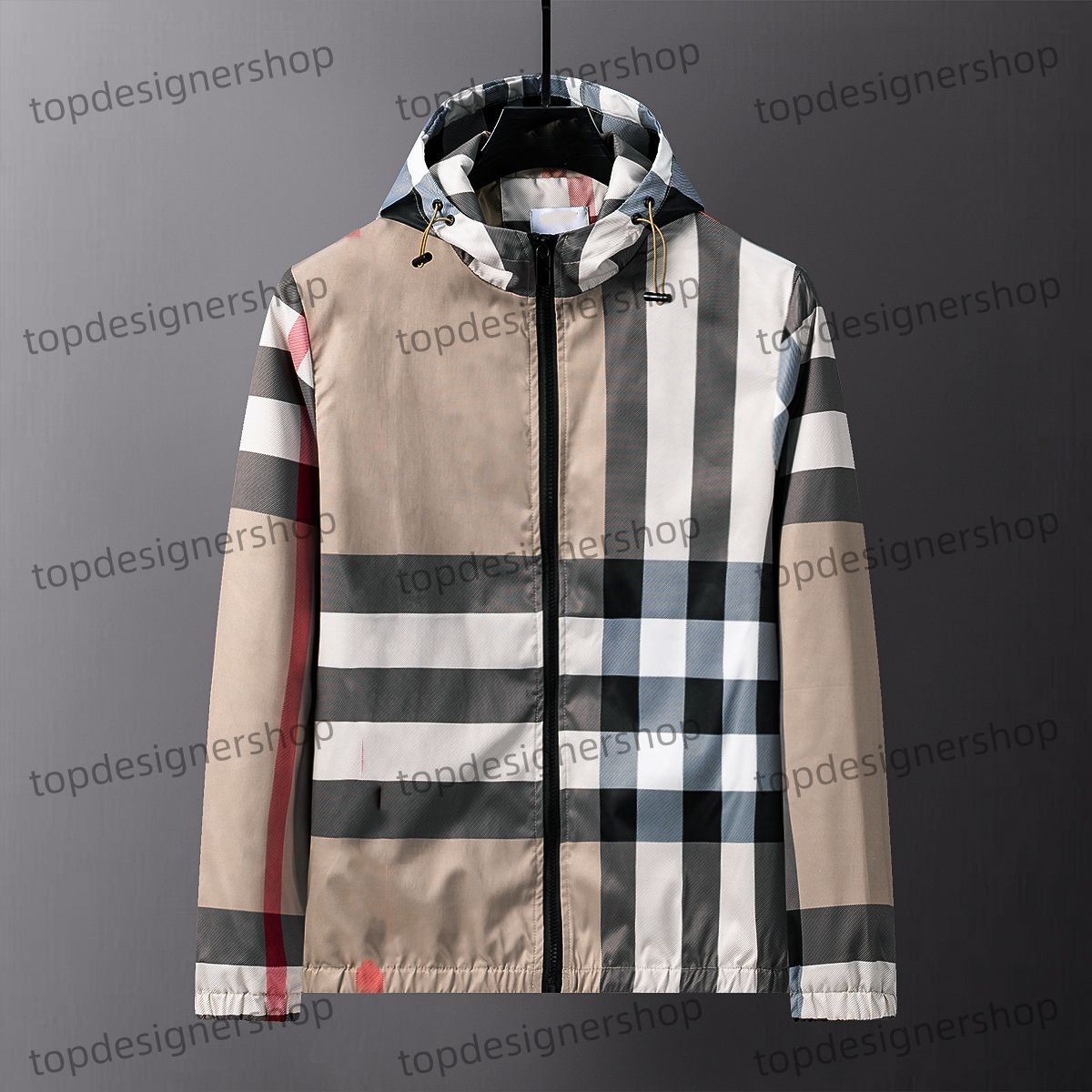 Fashion Designer Mens Hooded Jackets Waterproof Coat Zipper Hoodie Quick Drying Windbreaker Autumn Printed Outerwear Men Sportswear Zip-Up Sports Bo